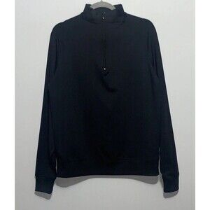 Footjoy Performance Pullover Mens Small Black Golf Quarter Zip FJ Nylon Blend
